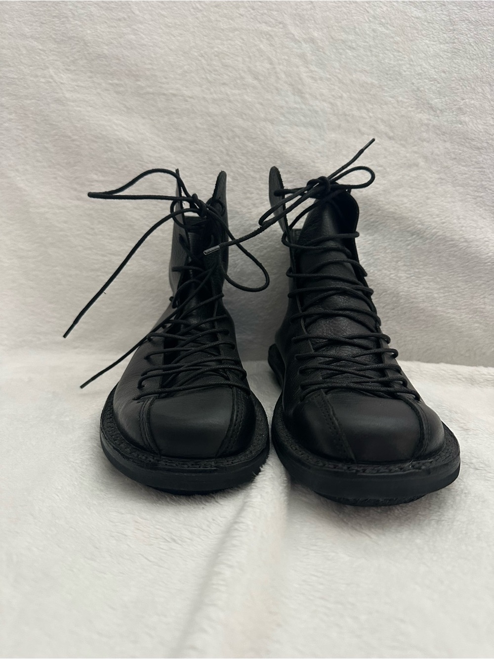 Trippen Black Leather Lace Up Ankle Boots Made in Germany (Women’s 7.5)